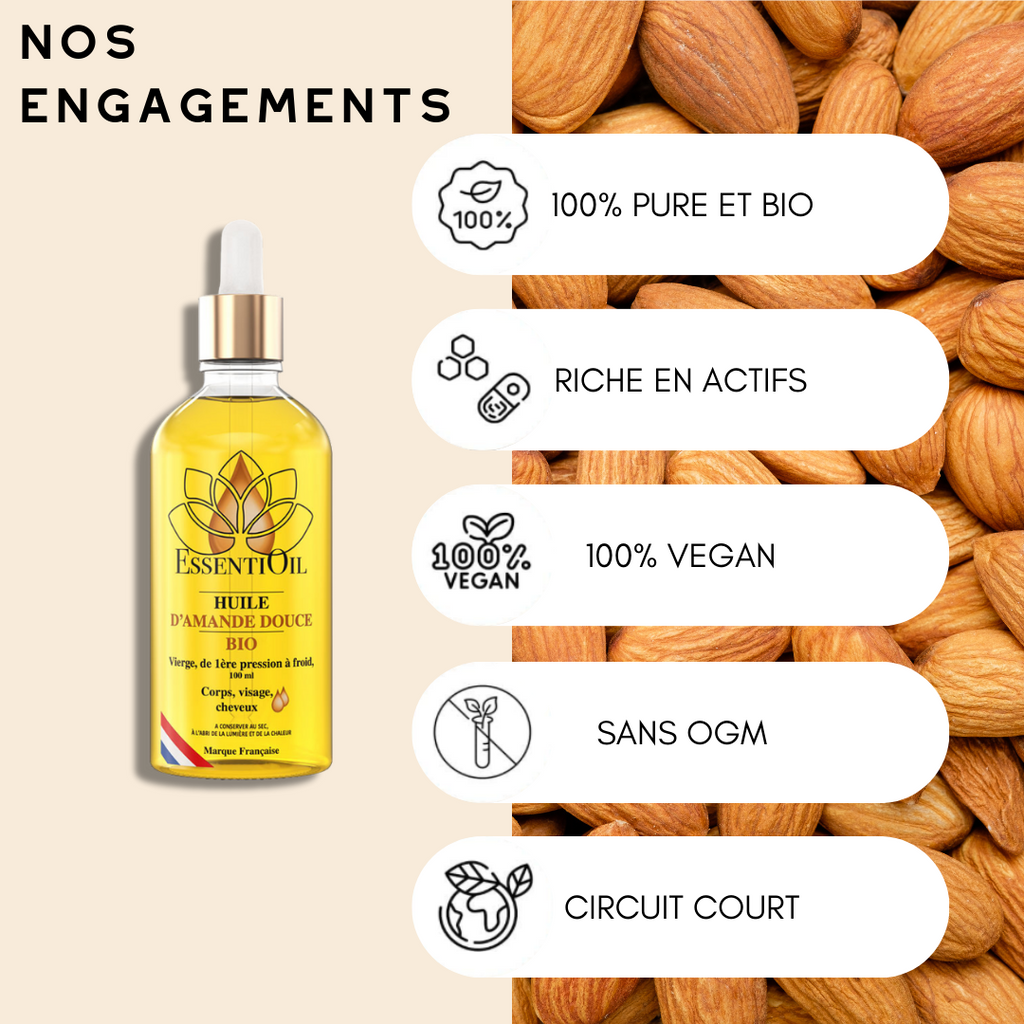 Bébé massage huile amande douce naturelle