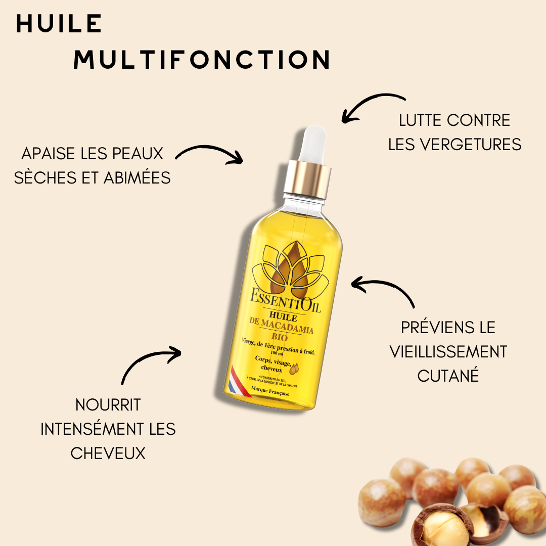 Bienfaits huile de macadamia bio