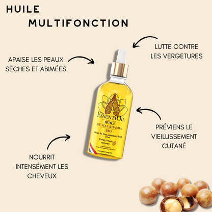 Bienfaits huile de macadamia bio