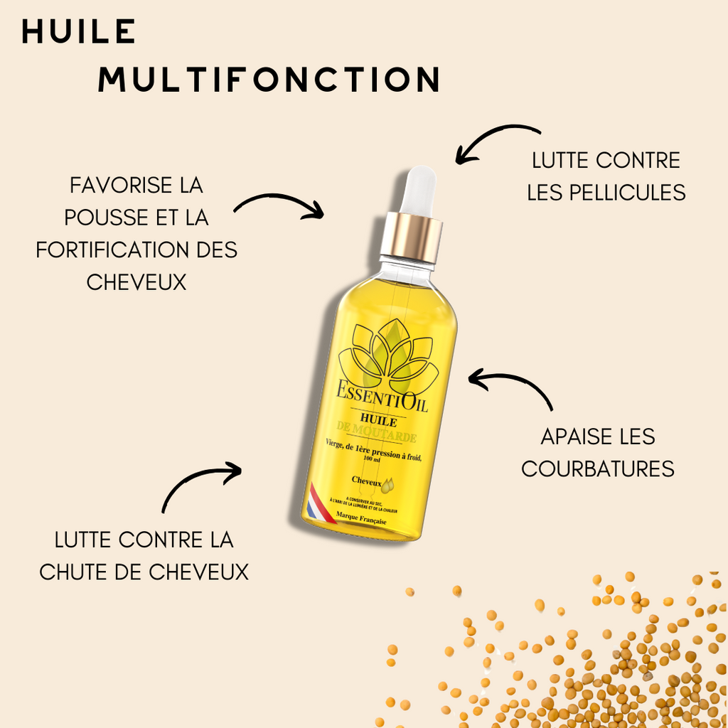 Massage cuir chevelu huile moutarde stimulation