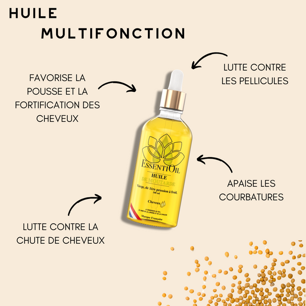 Massage cuir chevelu huile moutarde stimulation