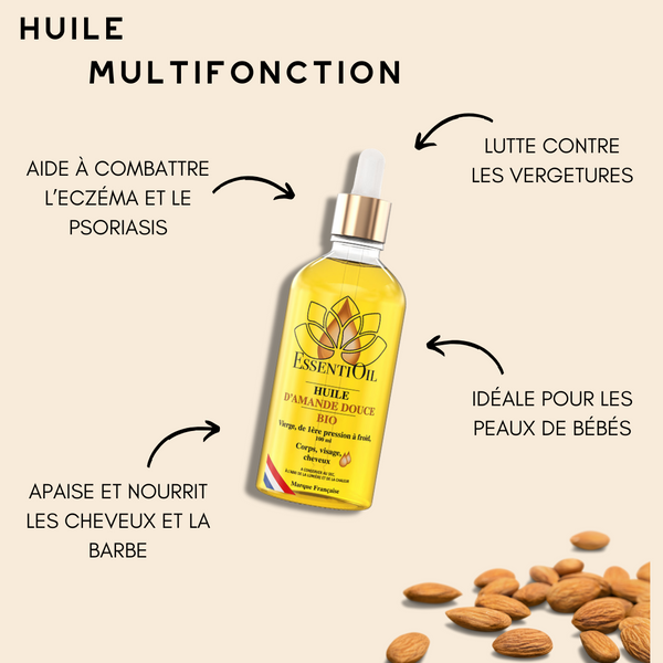 Massage ventre femme enceinte huile amande anti-vergetures