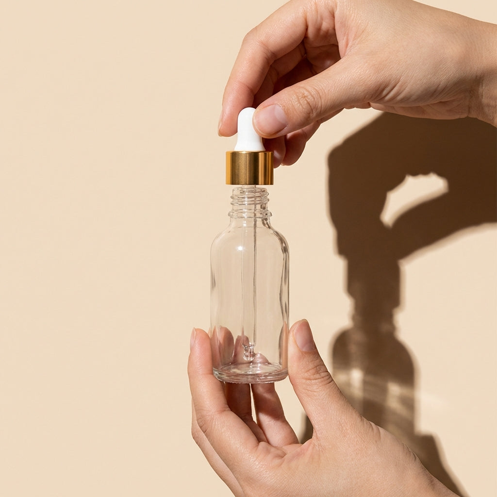 Bouteille pipette en verre